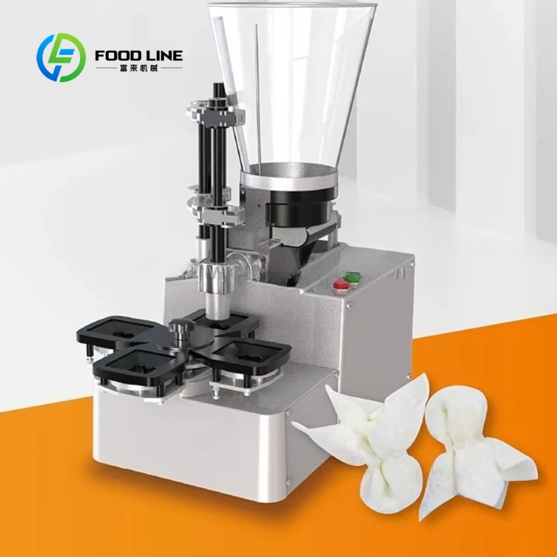Customized Small Wonton Maker Folding Machine Dumpling Soup Wanton Making Stuffing Machine for Catering Restaurant Production