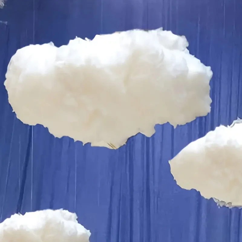 الاصطناعي الأبيض القطن سحابة الزفاف خلفية ديكور الدعائم خلفية T المرحلة DIY بها بنفسك حفلة عيد ميلاد حفل زفاف معلقة حلية