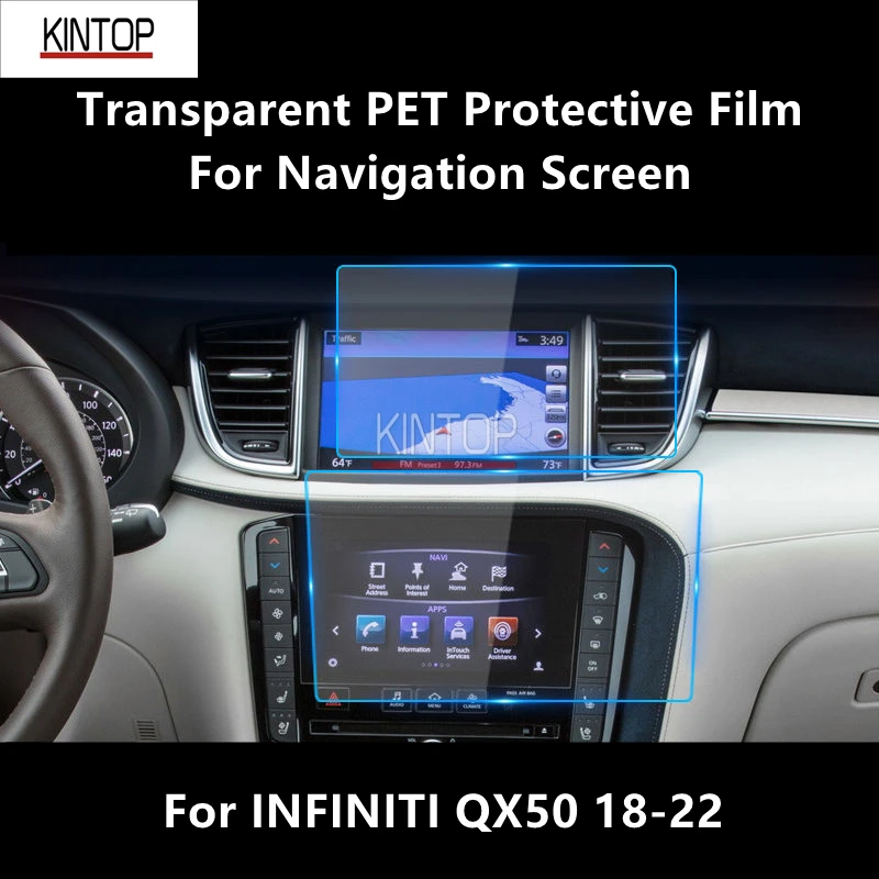 

For INFINITI QX50 18-22 Navigation Screen Transparent PET Protective Film Anti-scratch Repair Film Accessorie Refit