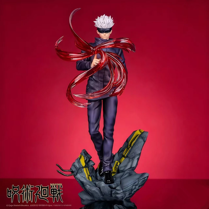 28cm Anime Cartoon Jujutsu Kaisen Gojo Satoru Toy Hand-made PVC Model Statue Collection Action Figure Gift Desktop Ornament