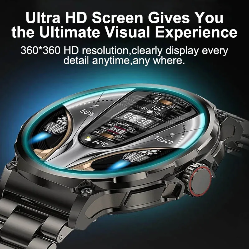 Ultra HD Tela AMOLED Smartwatch para Homens, GPS Track, Huawei, Xiaomi, 1.85 ", 710 mAh Bateria, Chamada Bluetooth, Novo, 2022