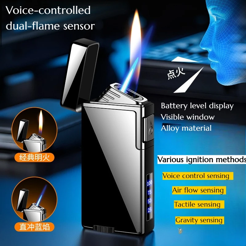 

Intelligent Gas-electric Dual-purpose Inflator Charger Portable Lighter Men - Creative and High-end Gift Cigarette Accessories