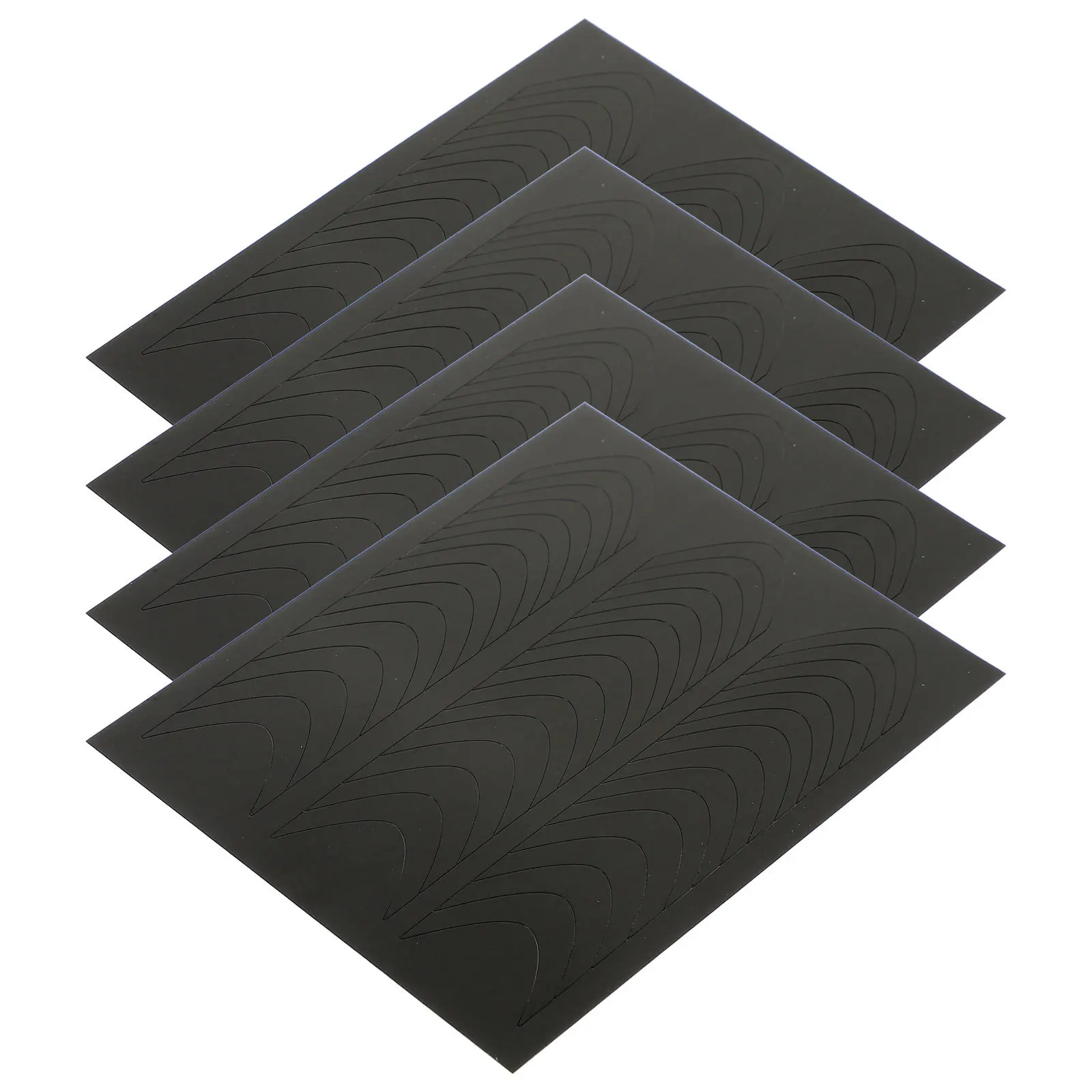 

4 Sheets French Tip Nail Guides Self Adhesive Stickers for Perfect Manicure Easy Apply Design Tool for French Nail Art