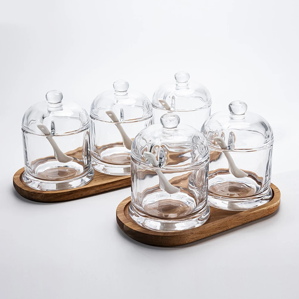 

Dispenser Spice Jar Condiment Containers Glass Transparent Ceramics Seasoning Jars