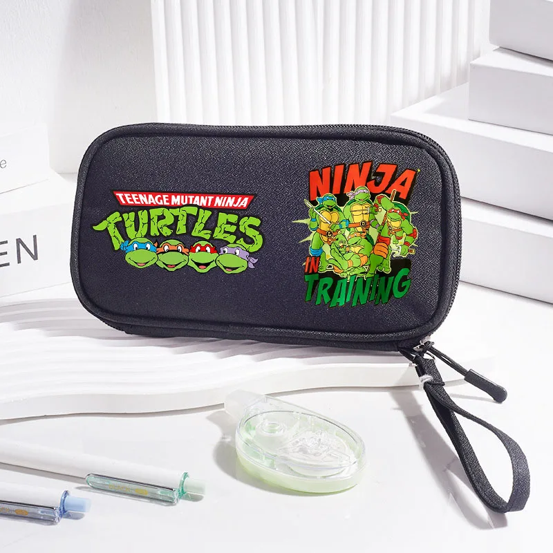 Teenage Mutant Ninja Turtles Travel Portable Large Capacity Storage Bags Tmnt Cartoon Anime Figures Data Cable Headphone Case