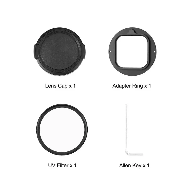 52mm UV Lens Filter Adapter Ring with Lens Cover For Insta360 Ace Pro 2
