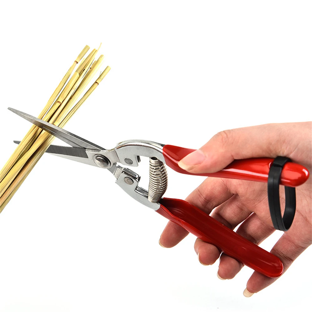 Pruning Tool Sharp Cutting Edge High Quality Spring Red Large Size 110g Garden Shears Widely Applicable Reinforced Rivets