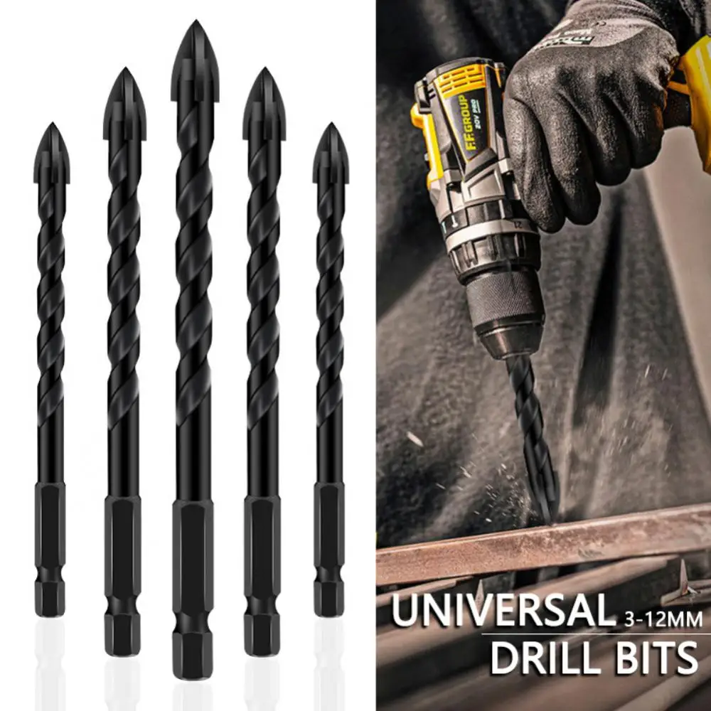 3-12mm Drill Bit Multifunctional Glass Triangle Diamond Drill Set Ceramic Tile Brick Wood Concrete Punching Hole Saw Metal Drill