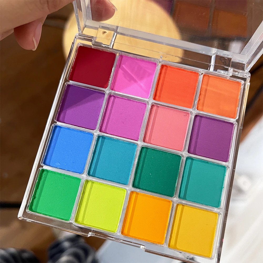 16 ألوان الصلبة بات أومبير مسمار بريق مسحوق سهلة التدرج اللوحة بات بات DIY بها بنفسك الفرنسية مسمار مانيكير البولندية الديكور مسحوق