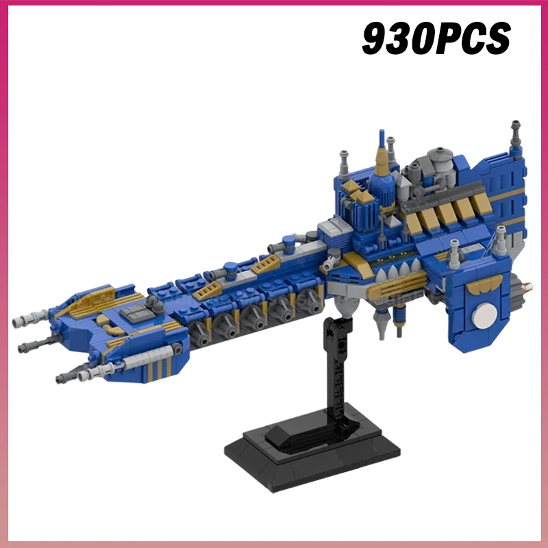 

40k Battle Barge Spaceship Games Heavy Cruiser Spacecraft Technology Model Building Blocks Bricks Assembly Toy Boy Adult Gift