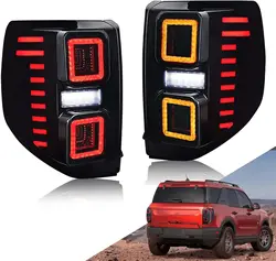 LED Tail Lights for Ford Bronco Sport 2020 2021 2022 2023 Start-up Animation Sequential Replacement Rear Lamps Assembly