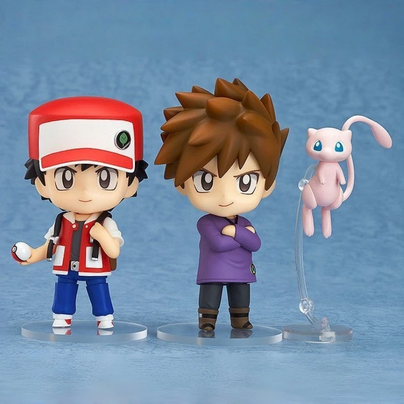pokemon-model-mew-gary-oak-ash-ketchum-figure-set-children's-toys-anime-peripheral-character-ornaments-birthday-gift
