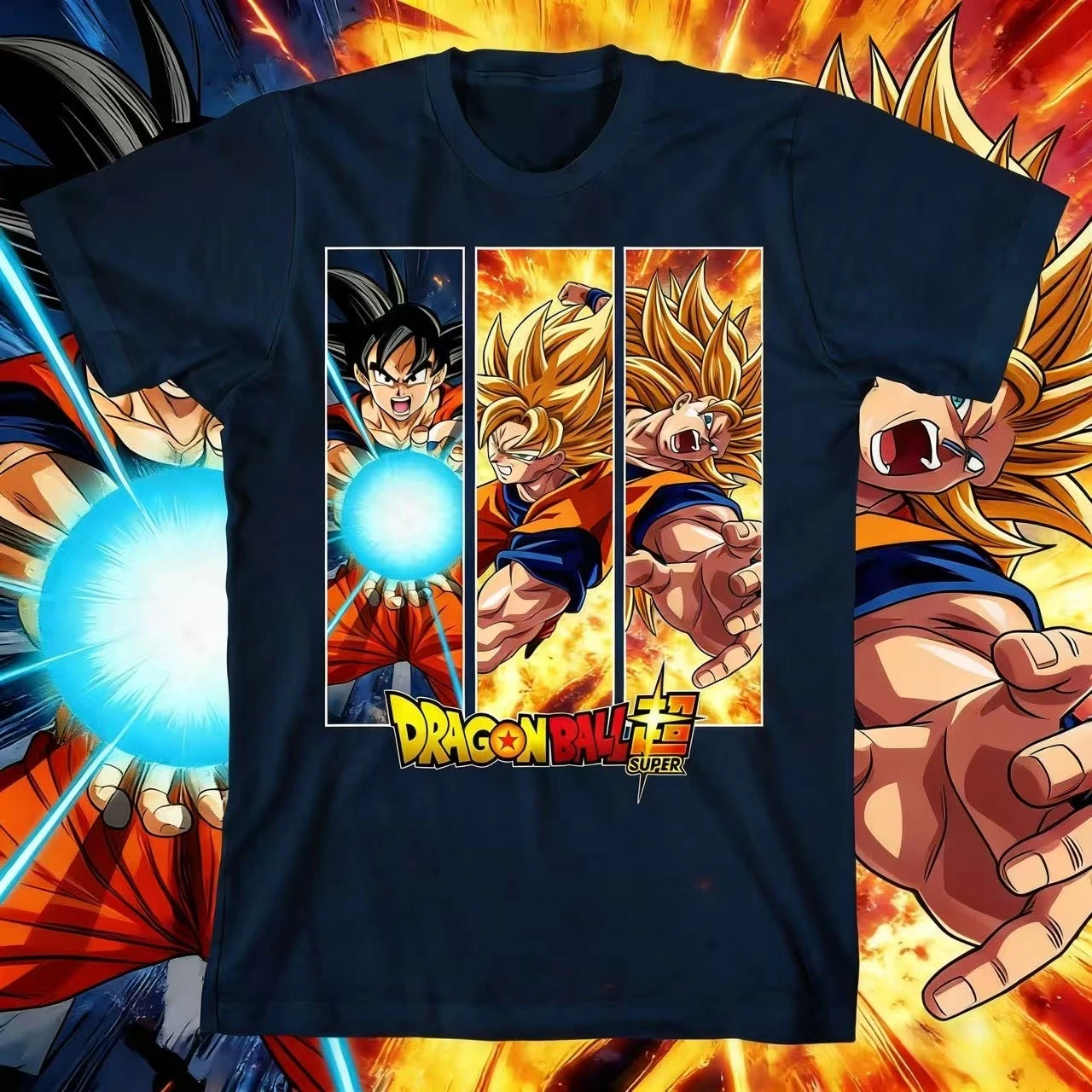 

Летние футболки оверсайз с принтом «Драгон Болл» и Вуконгом в трех классических формах, ретро-стиль, хлопок, для взрослых и детей, повседневные топы, коллекция 2026 года