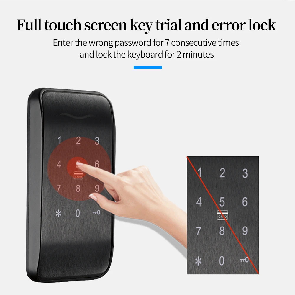 TTLOCK APP Keyless Touch Access Control Keypad Password RFID Card Key Digital Sauna  Electronic Lock For Cabinet Locker EM167