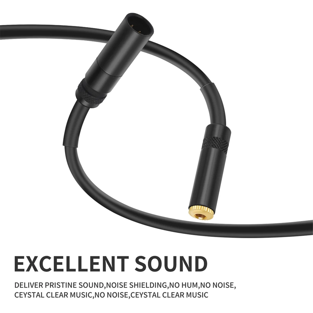 Cable adaptador convertidor de audio Mini XLR macho a 1/8 TRS hembra eficiente