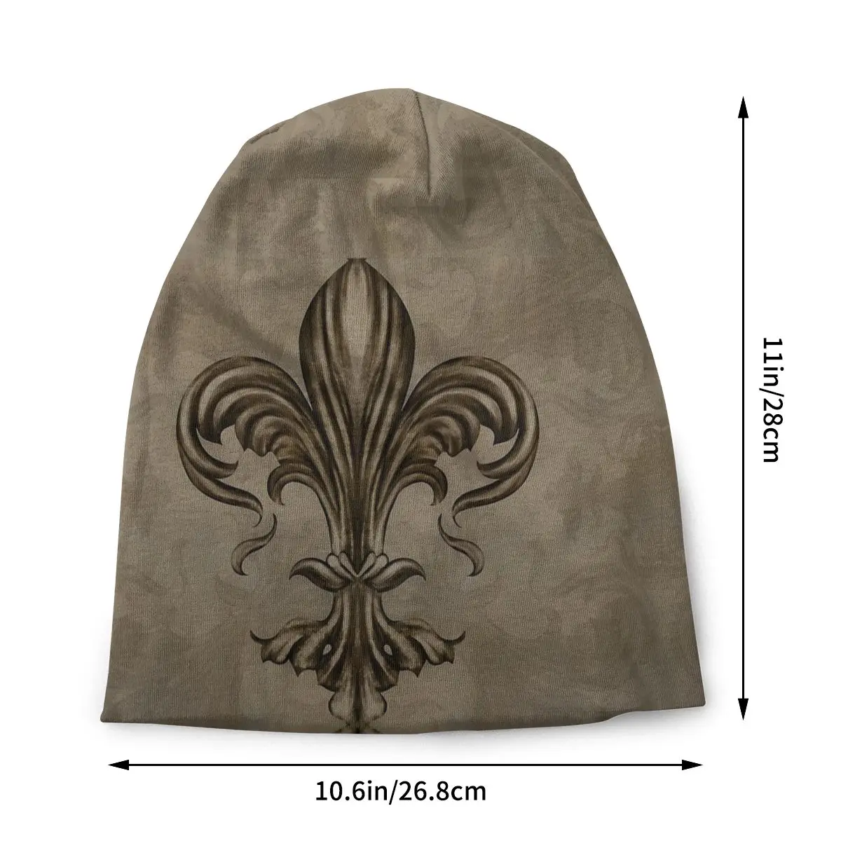 Fleur De Lis Lily Skullies Beanies Caps Vintage Thin Hat Autumn Spring Bonnet Hats Men Women's Hip Hop Ski Cap