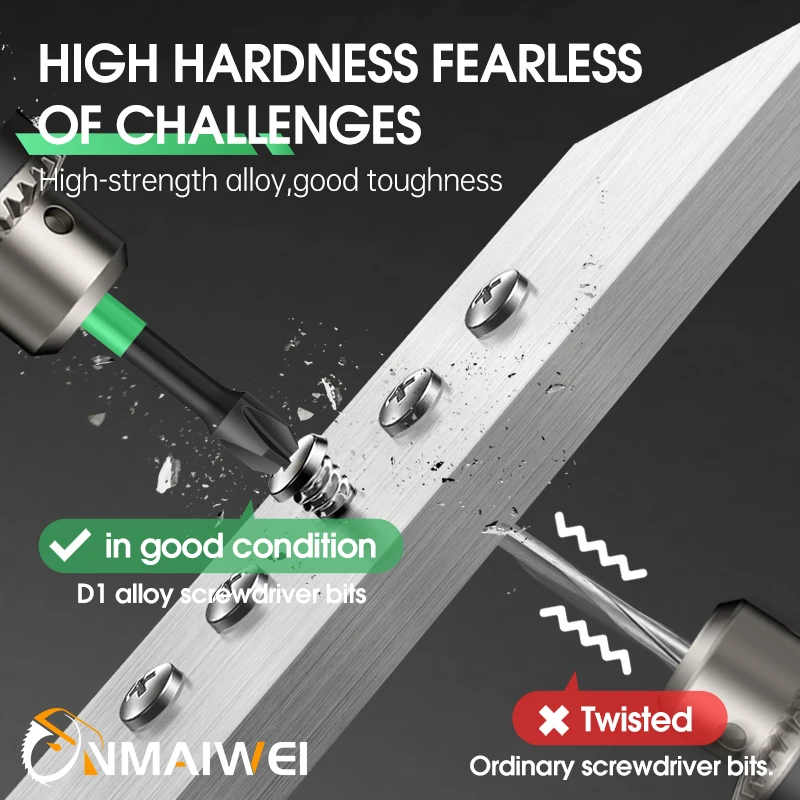 Imagem -03 - Magnetic Anti-slip Phillips Screwdriver Bit Grupo Hex Shank Longo Cross Impact Driver Bit para Power Drilling