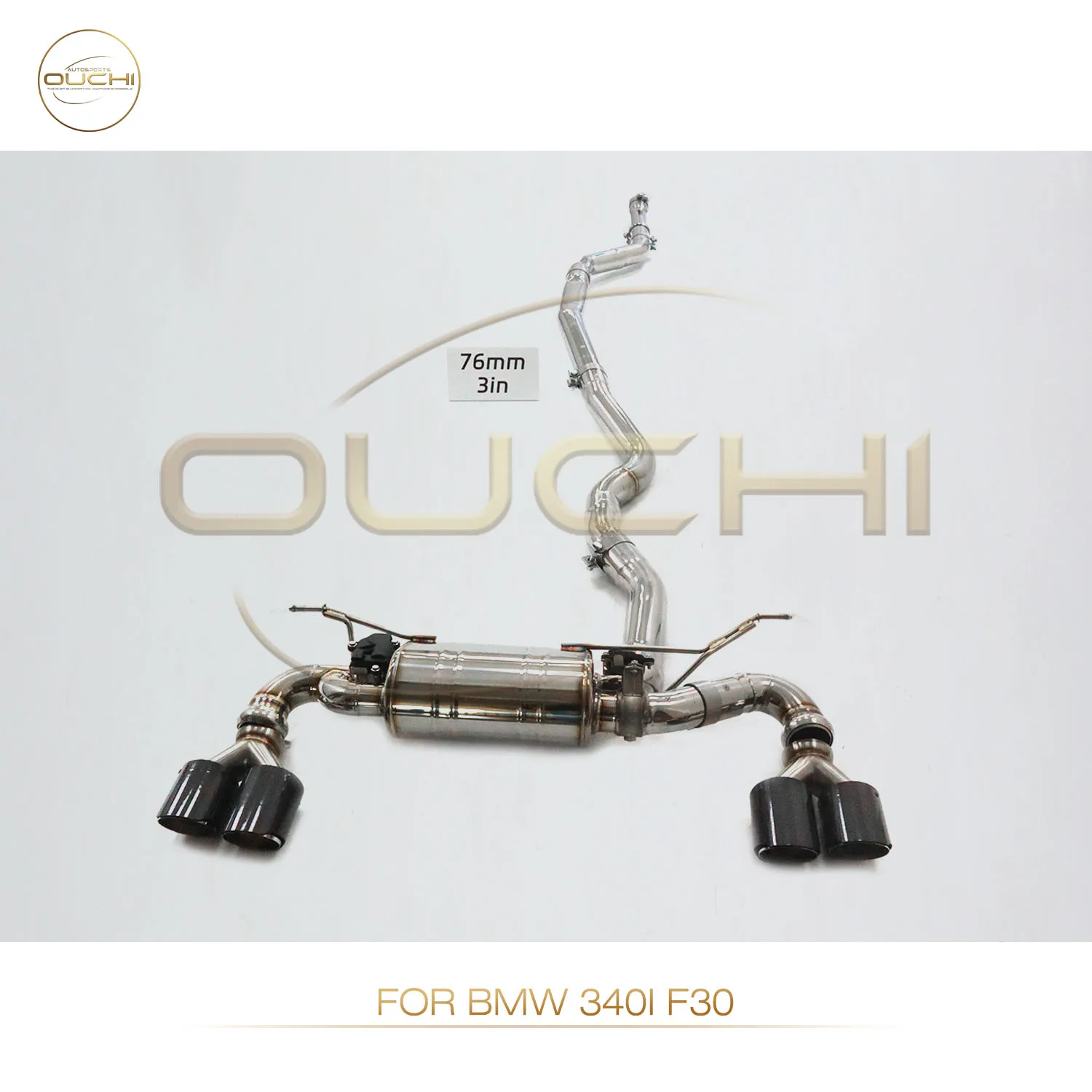 

OUCHI Factory Direct Sales SS304 Catback for BMW 340i F30 Electronic Valves Exhaust Auto Parts Signle Pipe Muffler Direct Fit