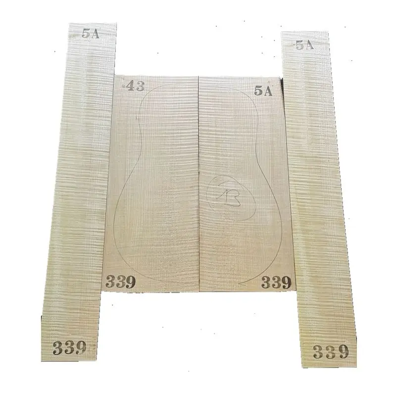 42 inch 5A master German tiger maple back side single board guitar material guitar making material