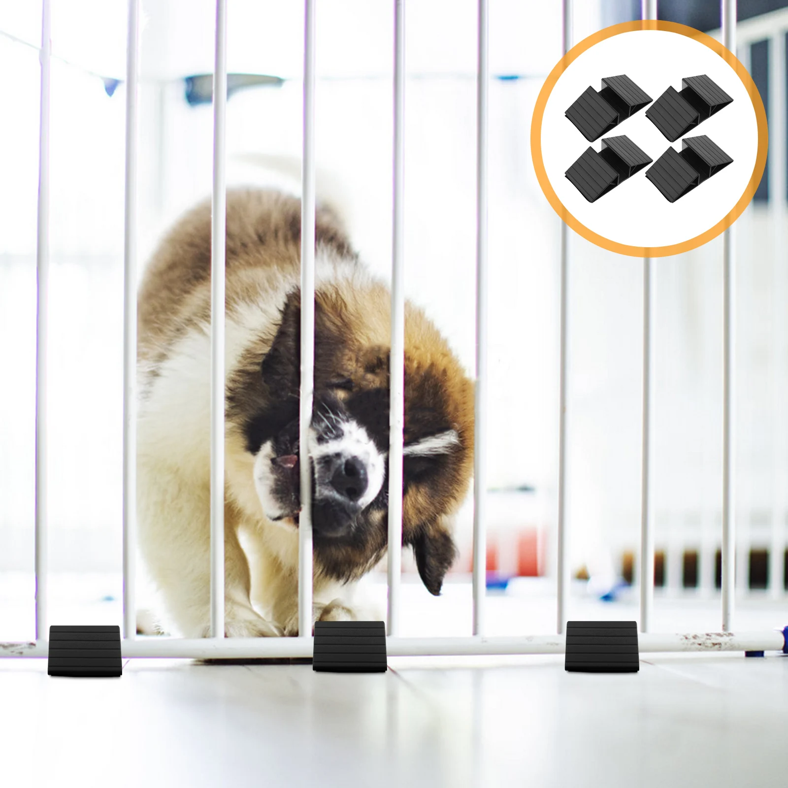 

4pcs Pet Gate Stabilizer Support Legs Reinforcement Fittings For Dog Fence Freestanding Panel Isolation Barrier Triangle Base