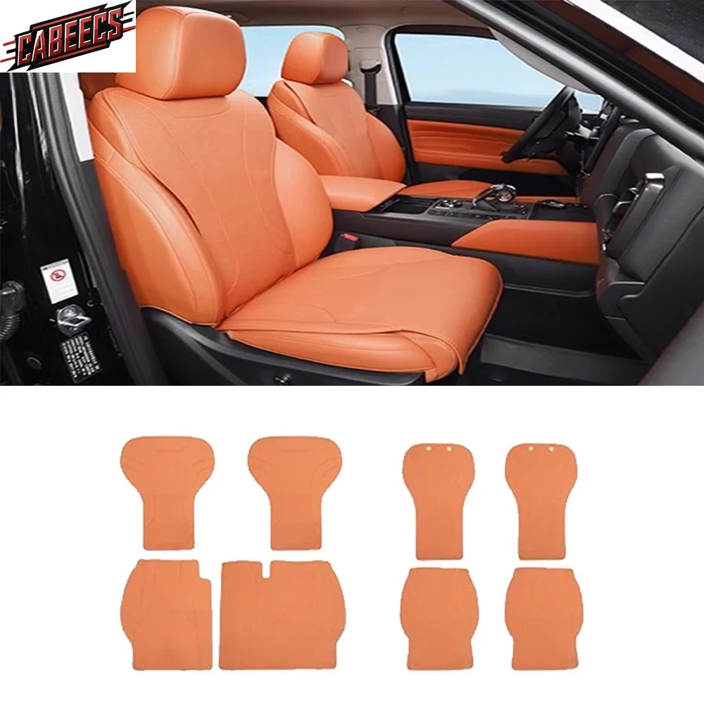 

Для GMW Haval H9 2024 2025 аксессуары автомобильный полупакет четырехсезонная кожаная подушка для сиденья протектор дышащий мягкий коврик чехол крючок
