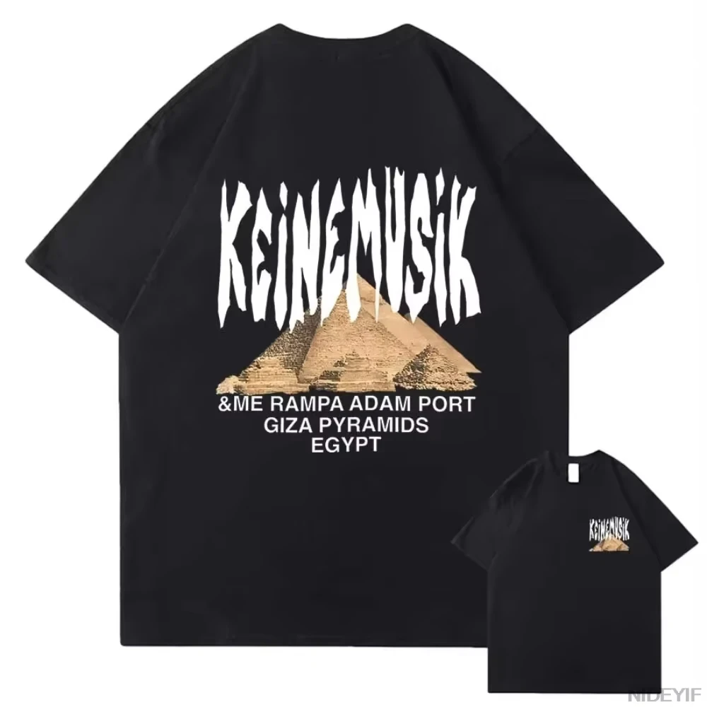 

2025 Classic Summer Keinemusik X Pacha T Shirt Women Fashion Short Sleeve Tee Hip Hop Tops Clothes Streetwear Men's Tops
