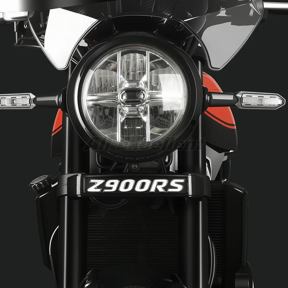 Motorcycle ABS Big Stem Emblem & Stay Set for Z900RS 2018-2025, Uppercase Z900RS Stem Emblem Set (Not for Z900RS Cafe)