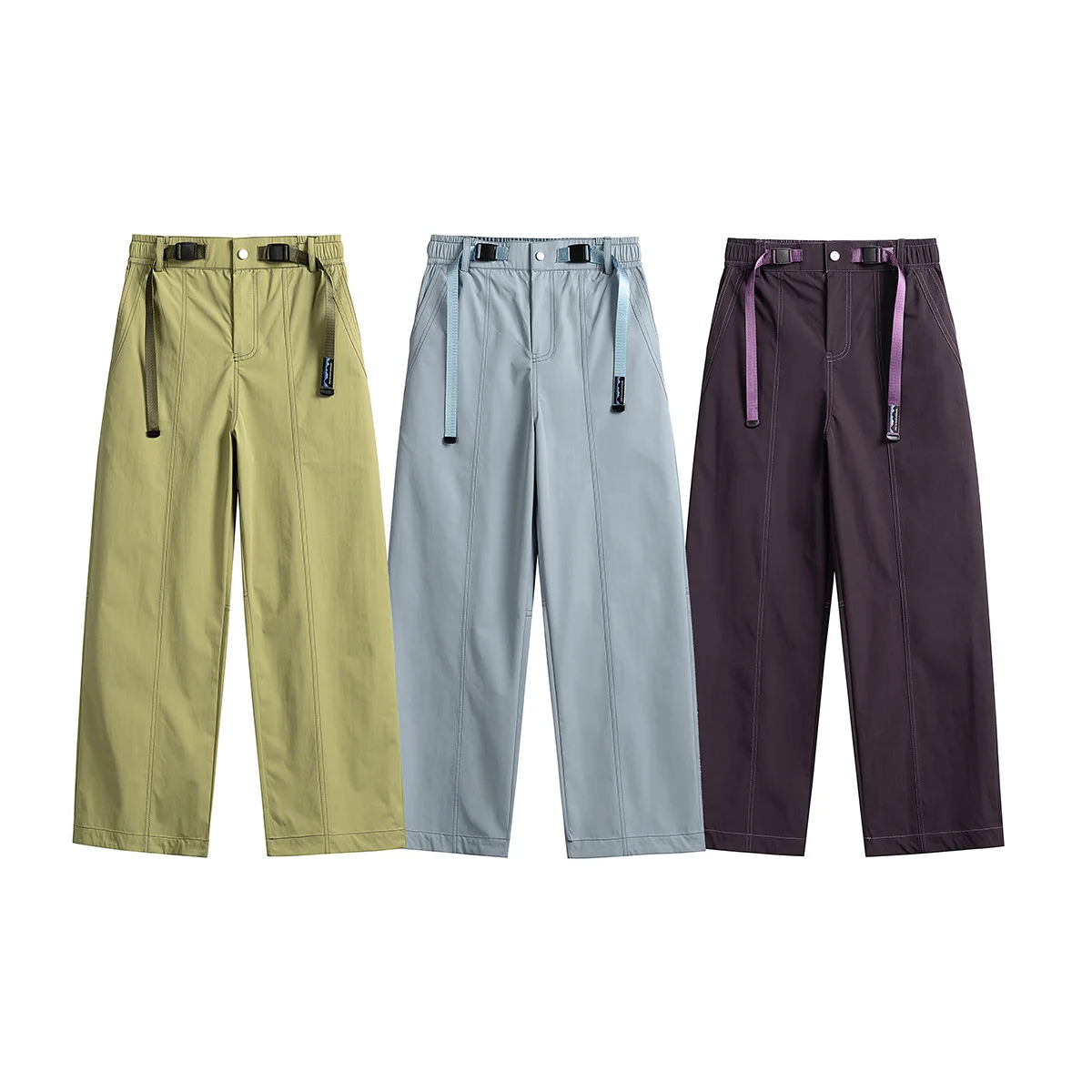 Mountain Outdoor Belt Waterproof Straight Trousers Women Hiking Casual Loose Sport Cargo Pants Track Trousers
