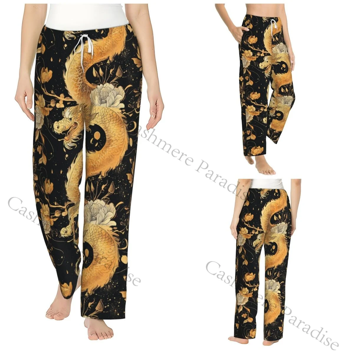 

Dragon Snapback Warm Women Pajama Pants Flannel Sleep Bottoms Soft Fleece Loungewear