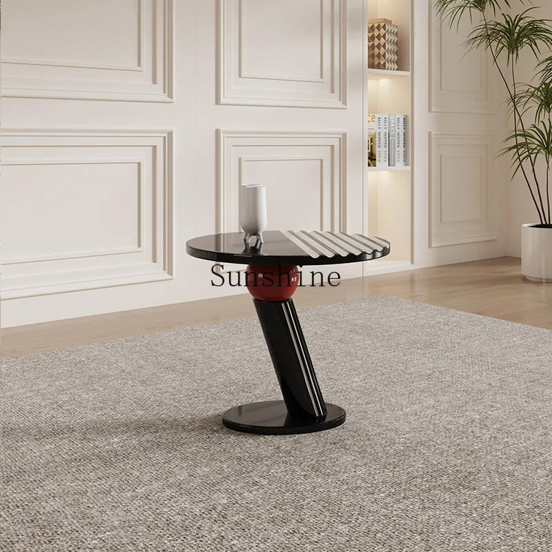 Advanced small coffee table simple modern creative small round table