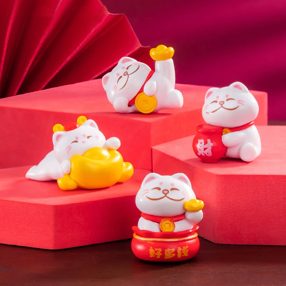 

6 Pcs Ornament Decorations Figurine Figurines Decorate Resin Figures Miniatures Dad Statues Sculpture