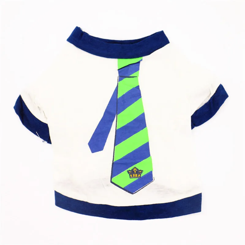 Spring  Summer Hot Sale Pet Clothes Korean Style Breathable Dog T-Shirt with Tie Cute Vest for Poodle Shiba Inu Cats view 5