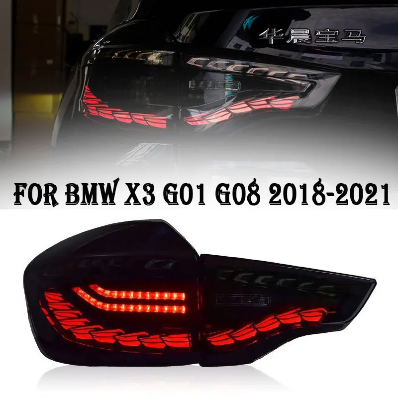 

LED Tail Lights For BMW X3 IX3 G01 G08 2018-2021 Plug And Play Animation DRL Signal Dragon Scale Lamps Daylight Car Accessories
