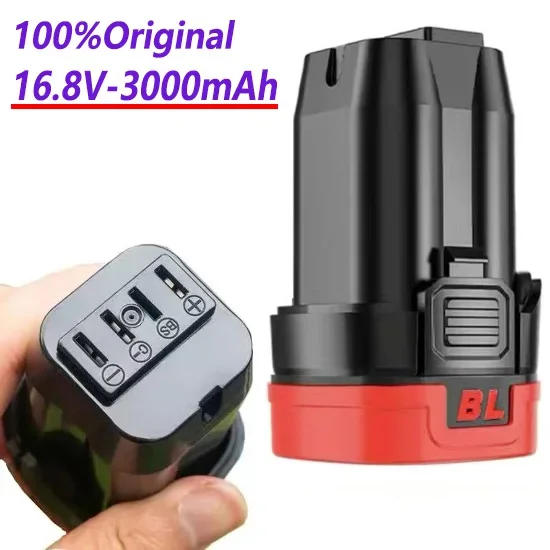 16.8V/18V 100%新品バッテリー Dongke 3000mAh JAVNバッテリー用、ブラシレス小型スチールガン、スターター、ブラシレスリチウム