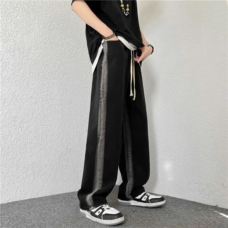 مع جيوب رجل كاوبوي السراويل السراويل الملابس Y2k 2000s مصمم الأصلي Xs واسعة الساق الجرونج لينة Y 2k خمر الجينز للرجال