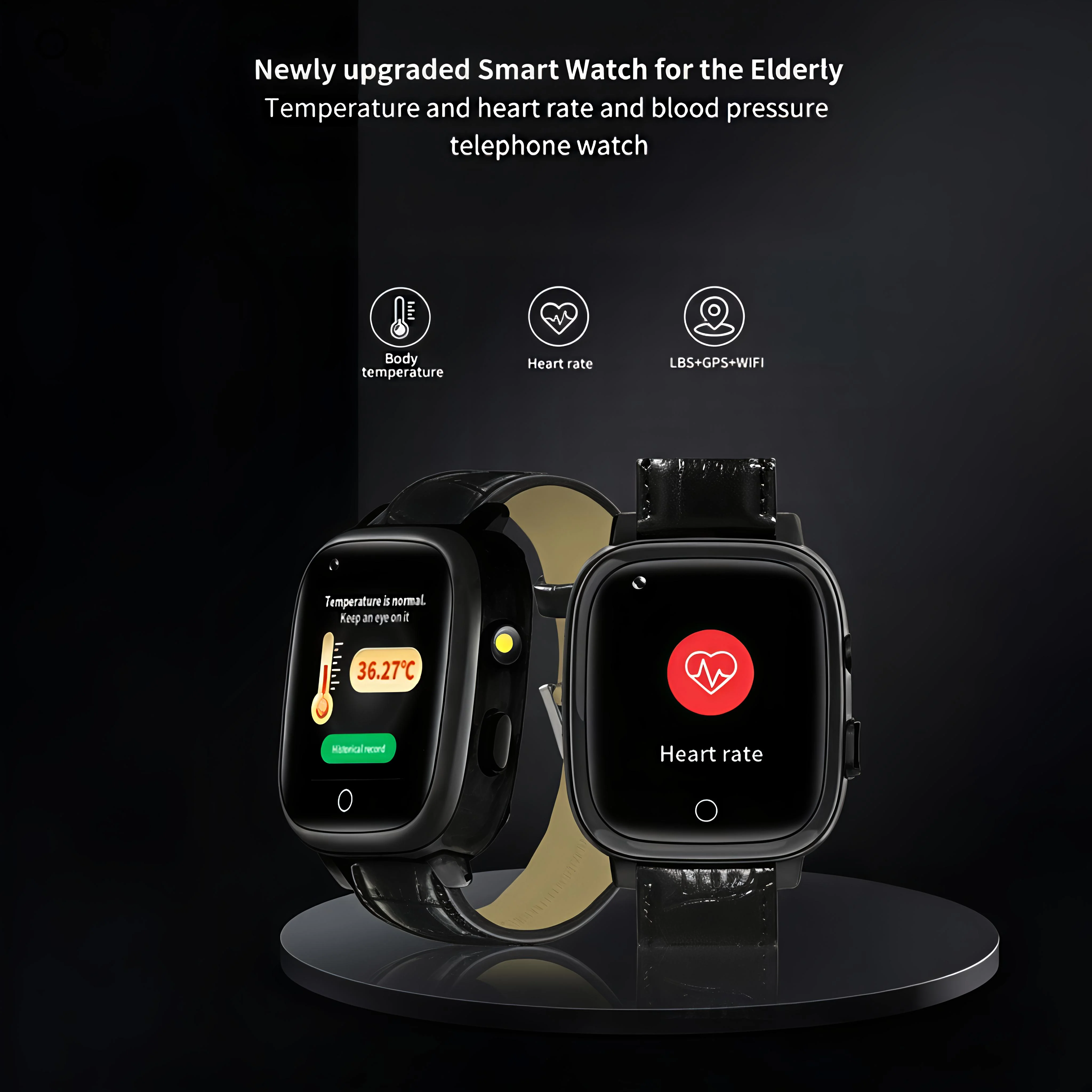 Fall Detection Watch - ساعة ذكية 4G لكبار السن مع