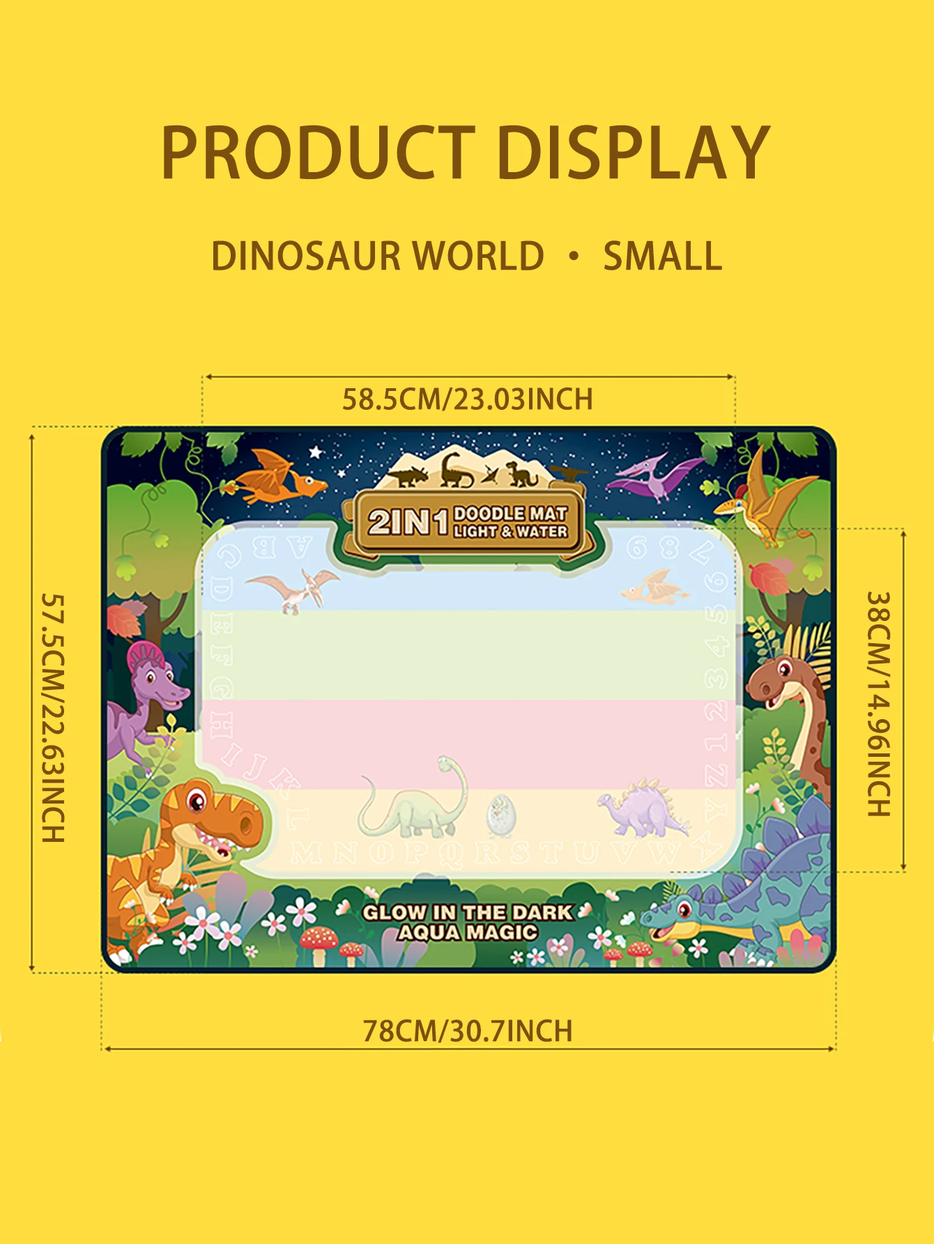 قماش مائي مضيء للأطفال، بطانية جرافيتي ألغاز، لوحة رسم وكتابة قابلة للطي، ألعاب تعليمية مونتيسوري #4