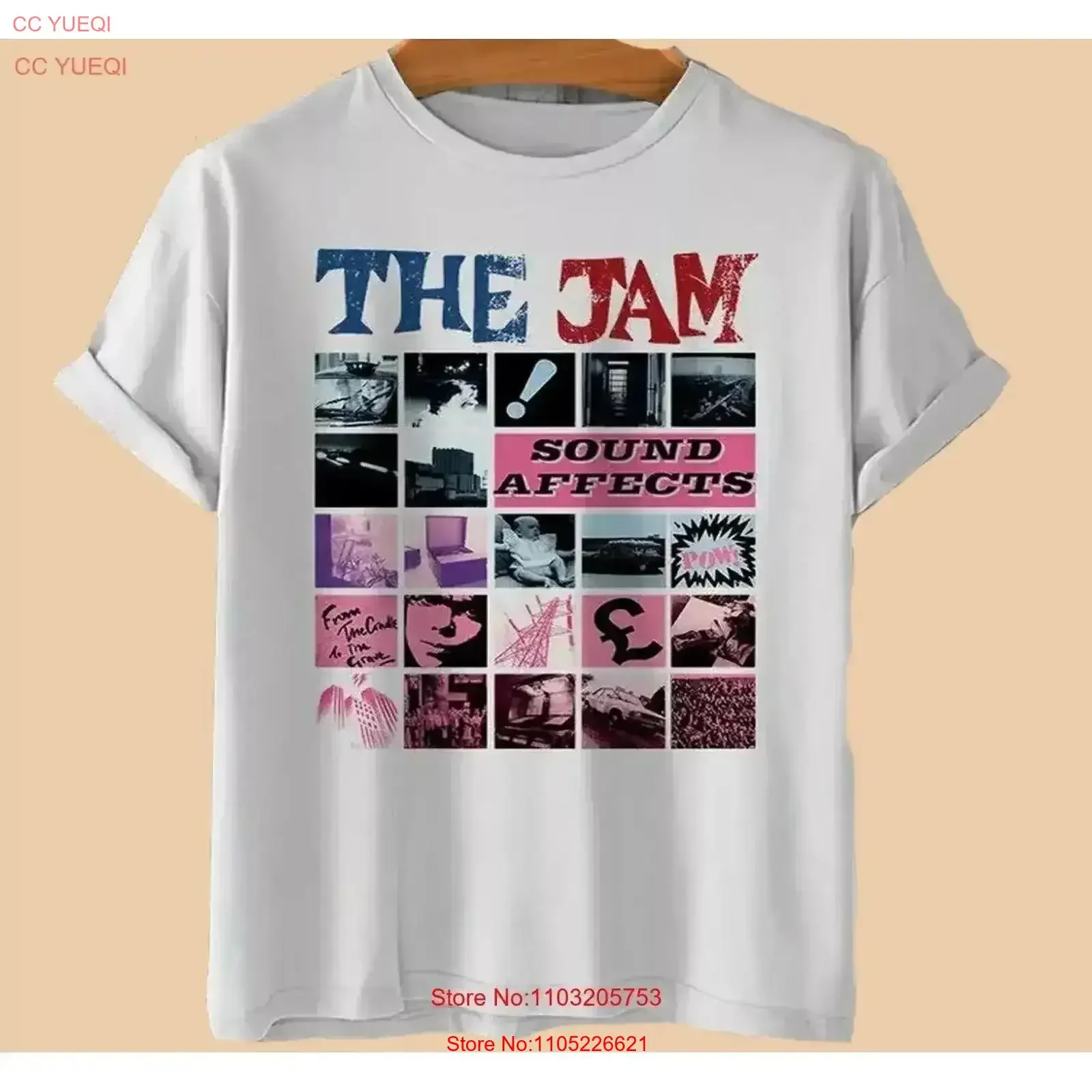 Retro Sound Affects Album by 70s Rock band The Jam T Shirt vintage Washed Slightly Versatile Stylish Breathable graphic Casual