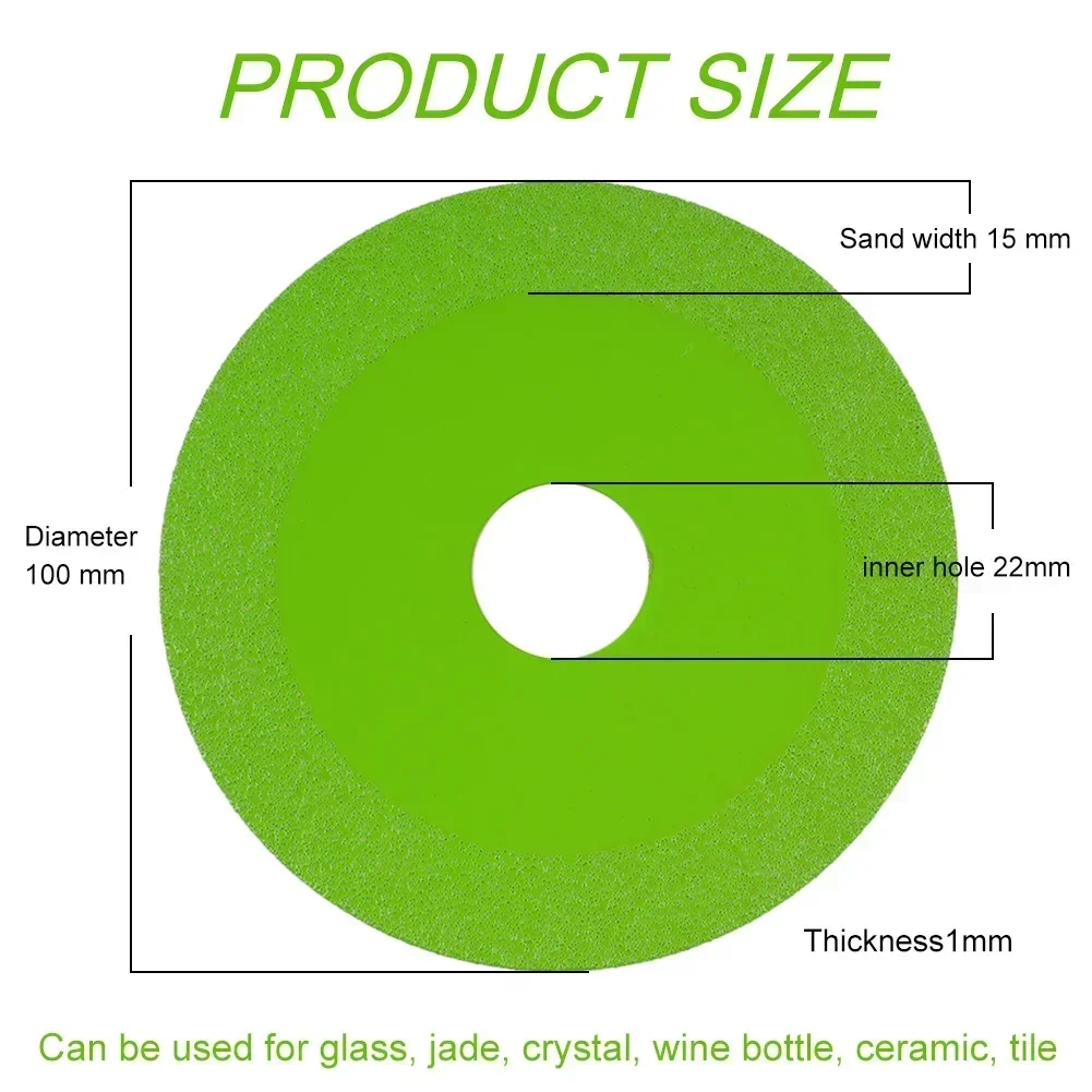 Imagem -06 - Buraco Disco de Corte Vidro Diamante Mármore Lâmina Serra para Telha Cerâmica Jade Moagem Lâmina Disco Corte Vidro Ferramenta Disco Moagem 22 mm