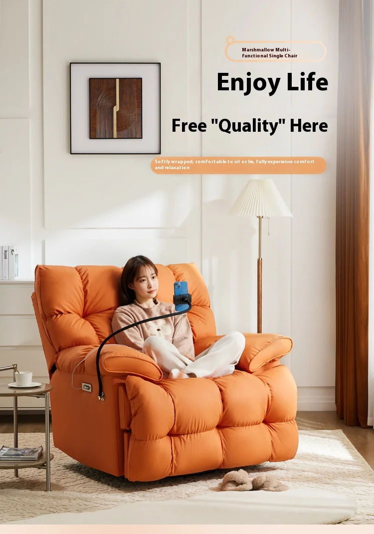 Multifunctional - Lazy Sofa Luxury Space Rocking Chair with Light Reclining Swing Cloud Massage - Bar Use