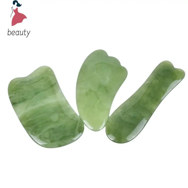 Ferramenta de massagem natural Jade Stone Guasha, terapia SPA, massageador Guasha, ferramentas para cuidados com a saúde corporal, 1pc