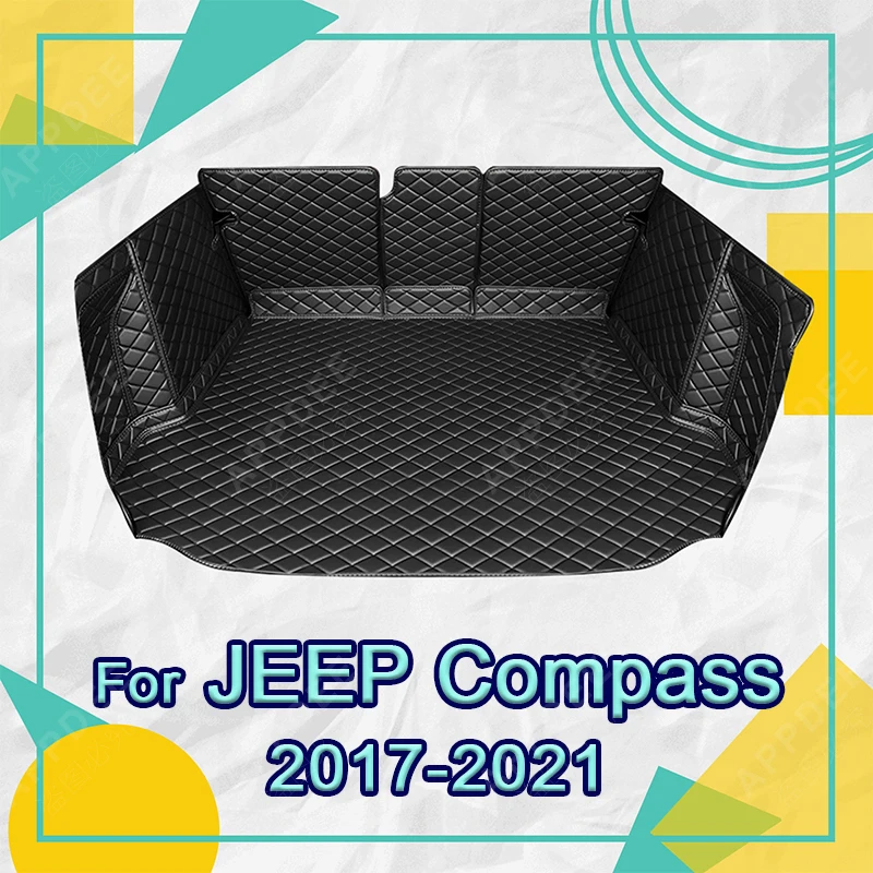 Auto Full Coverage Trunk Mat For JEEP Compass 5-Seat 2017-2021 20 19 18 Car Boot Cover Pad Interior Protector Accessories