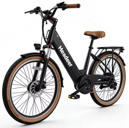 E-Bike BD26195 350W Motor 48V11.5AH Batterij Elektrische Fiets 26-Inch Band Dubbele Schijfrem 7-Versnellingen Stadsfiets