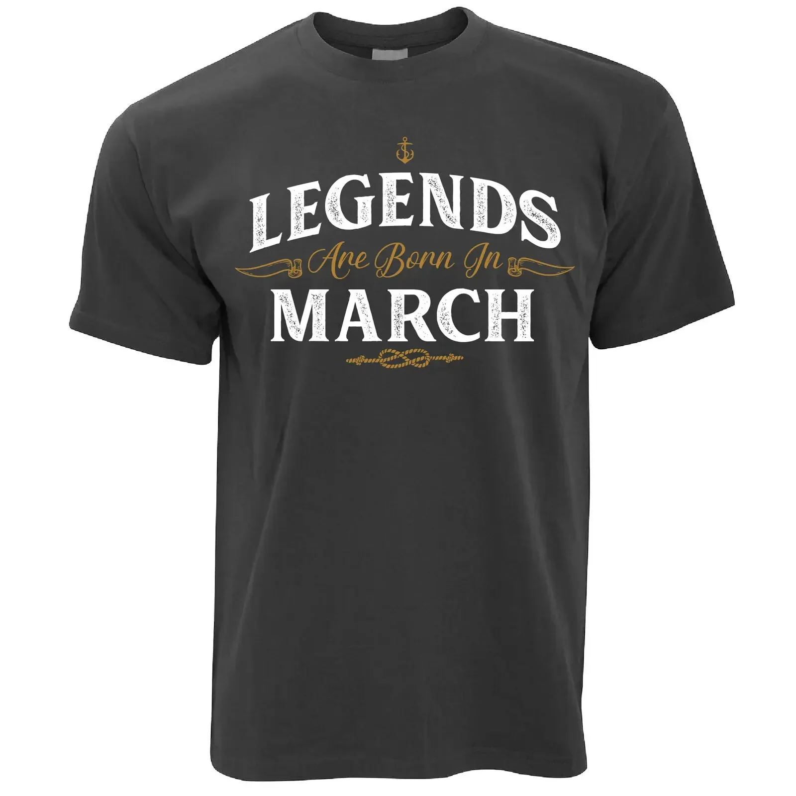 Fashion Birthday T Shirt Legends Are Born In March Year Novelty Slogan Gift Tee