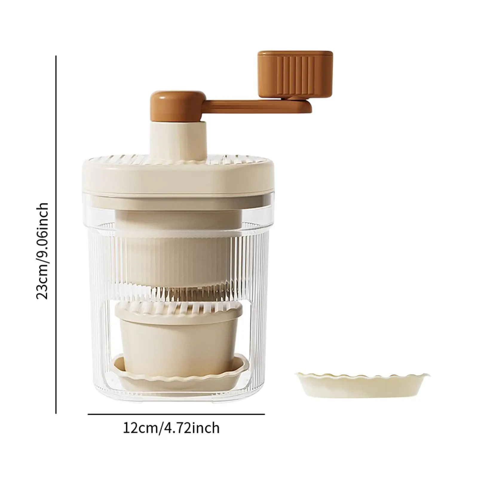 미니 핸드 크랭크 얼음 분쇄기 DIY 슬러시 메이커 기계 컵 파티 주방 홈 캠핑 레스토랑을위한 얼음 트레이