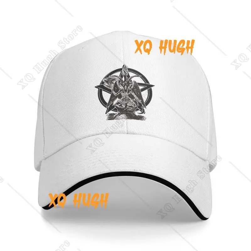 Personalized Baphomet Baseball Cap Outdoor Men Women's Adjustable Hail Satan Demon Pentagram Dad Hat Summer