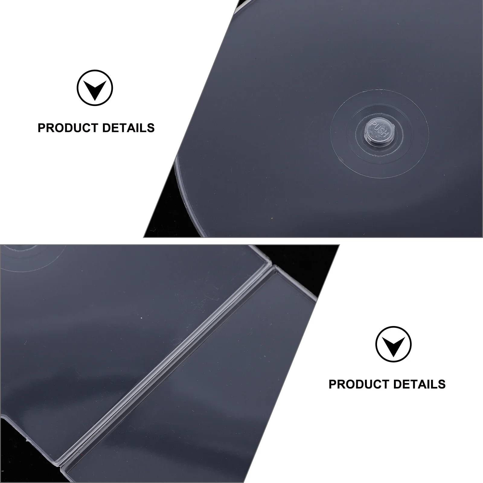 

20Pcs Cd Storage Box Semicircular Transparent Plastic Case Professional Wear-Resistant Optical Disk Protector Cd Storage Box