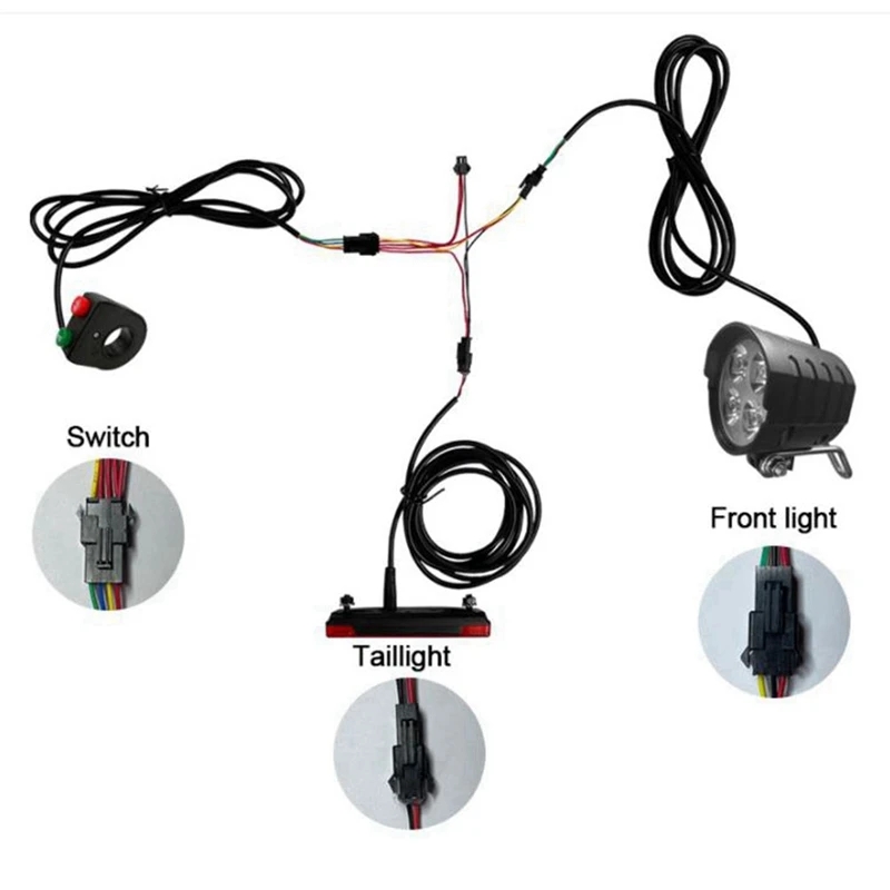 モーターサイクルヘッドライトDk11,qd168フロントトーライト,ドL001,シグナル,ホーン,電動自転車アクセサリー