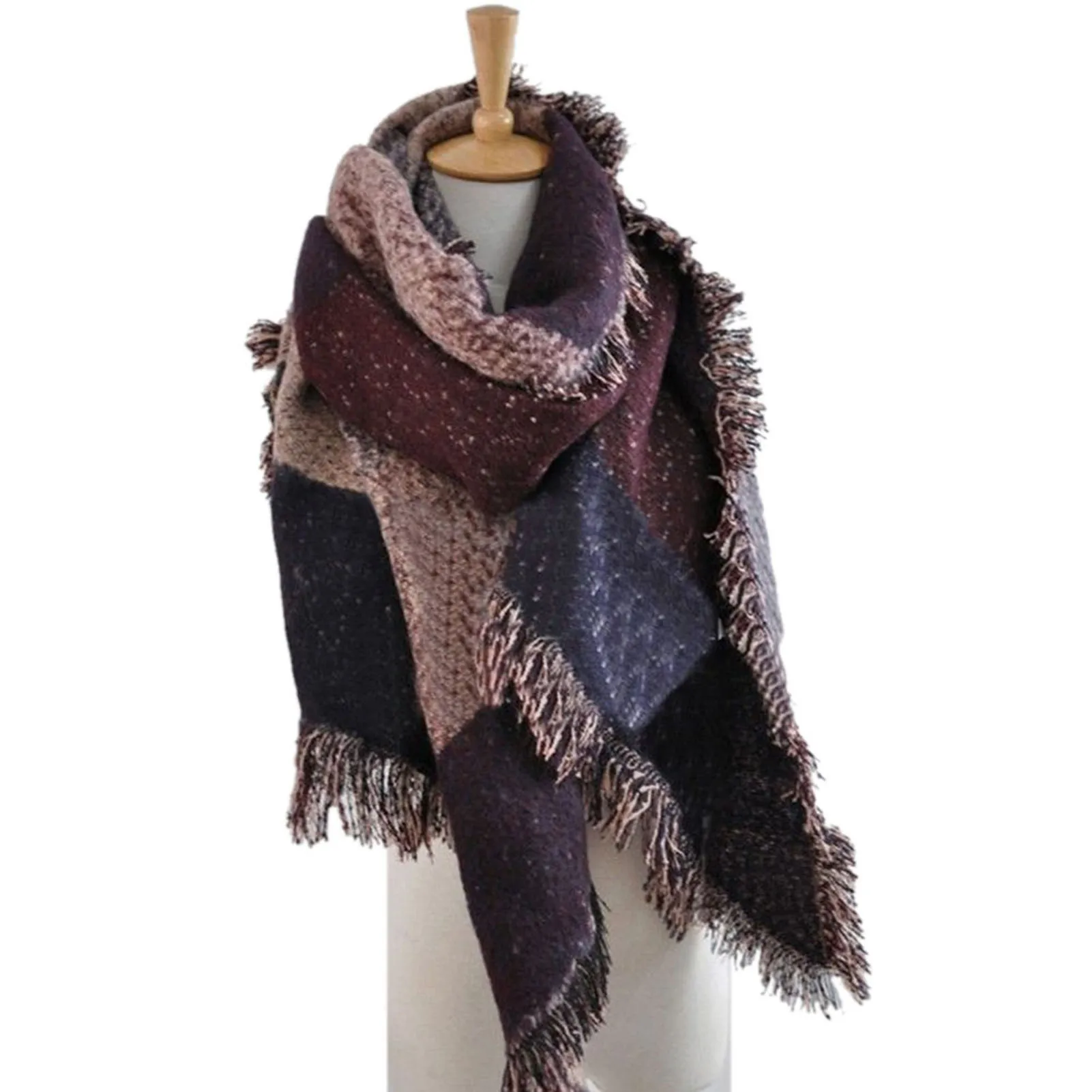 Unisex Long Jersey Knit Scarf Ultra Soft Warm Winter Accessories for Outdoor Trip Dating Shopping