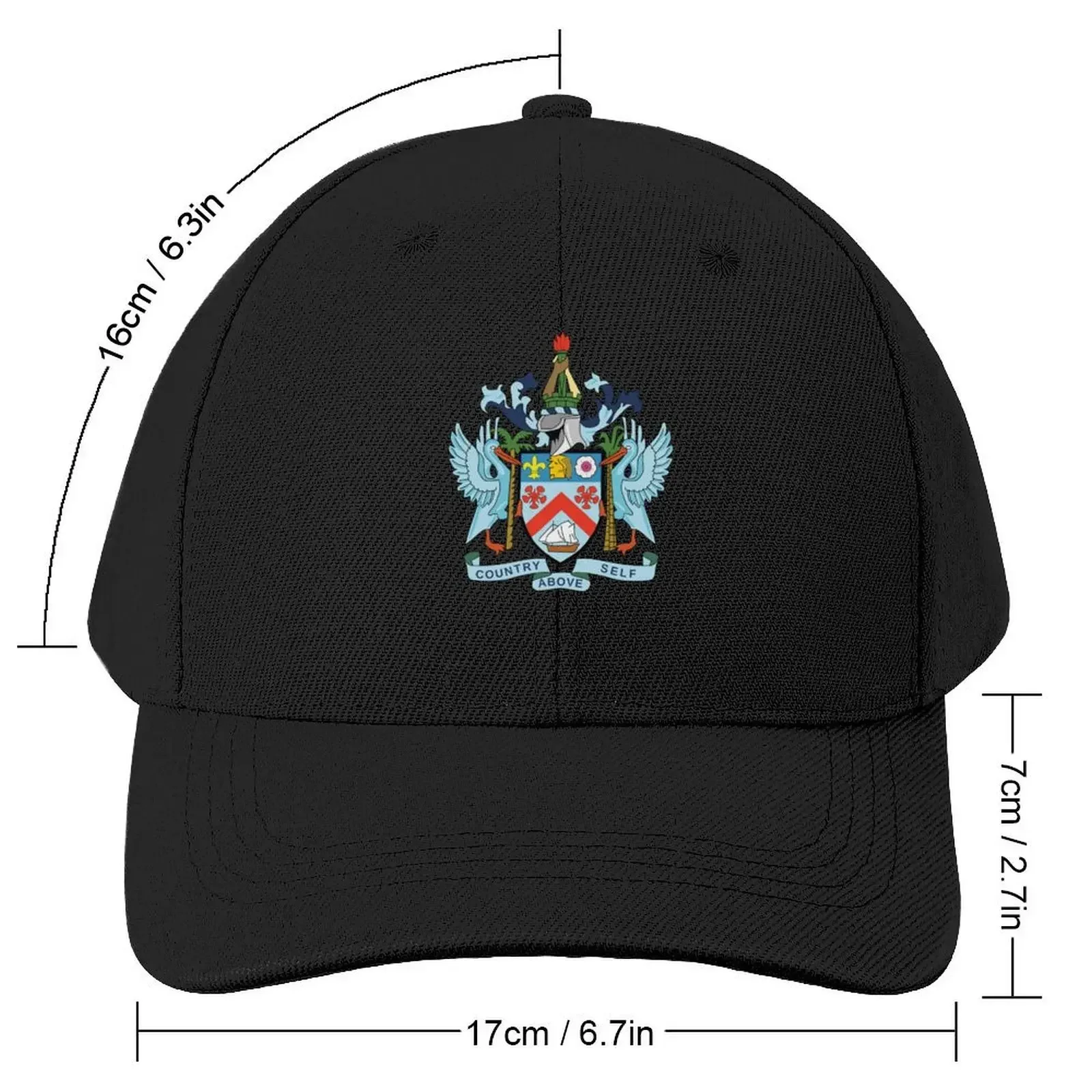 St Kitts and Nevis Coat of Arms Baseball Cap Hood luxury caps fishing hat Beach Bag Women's Golf Wear Men's